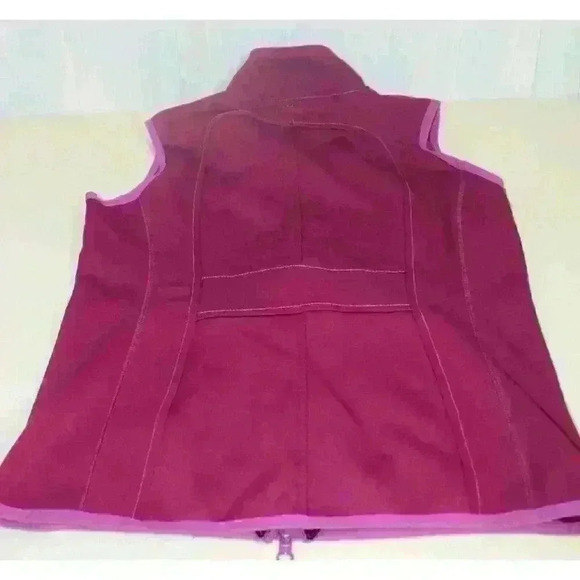Athleta Athletic Fitted Tailored Vest Full Zip Magenta 4 Pockets Women's Size S - Picture 13 of 16
